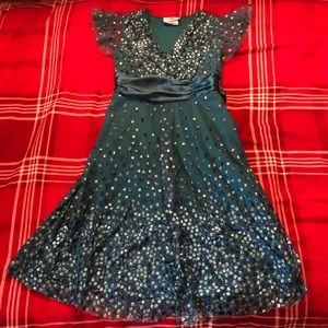 (SOLD) Girls Green Dress